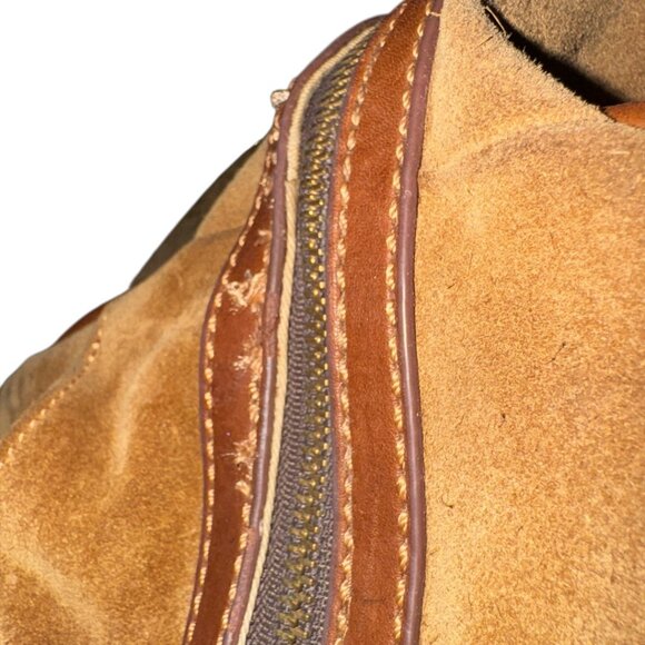 UGG Australia Chestnut Brown Genuine Leather Triple Pocket Satchel Bag Medium - Picture 7 of 14